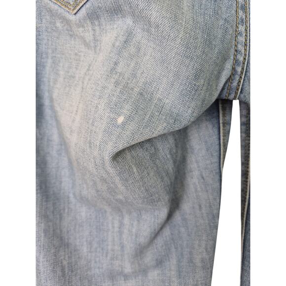 Boston Proper Jeans Womens Size 6 Boot Cut Distressed Denim Light Wash High Rise - Picture 11 of 11